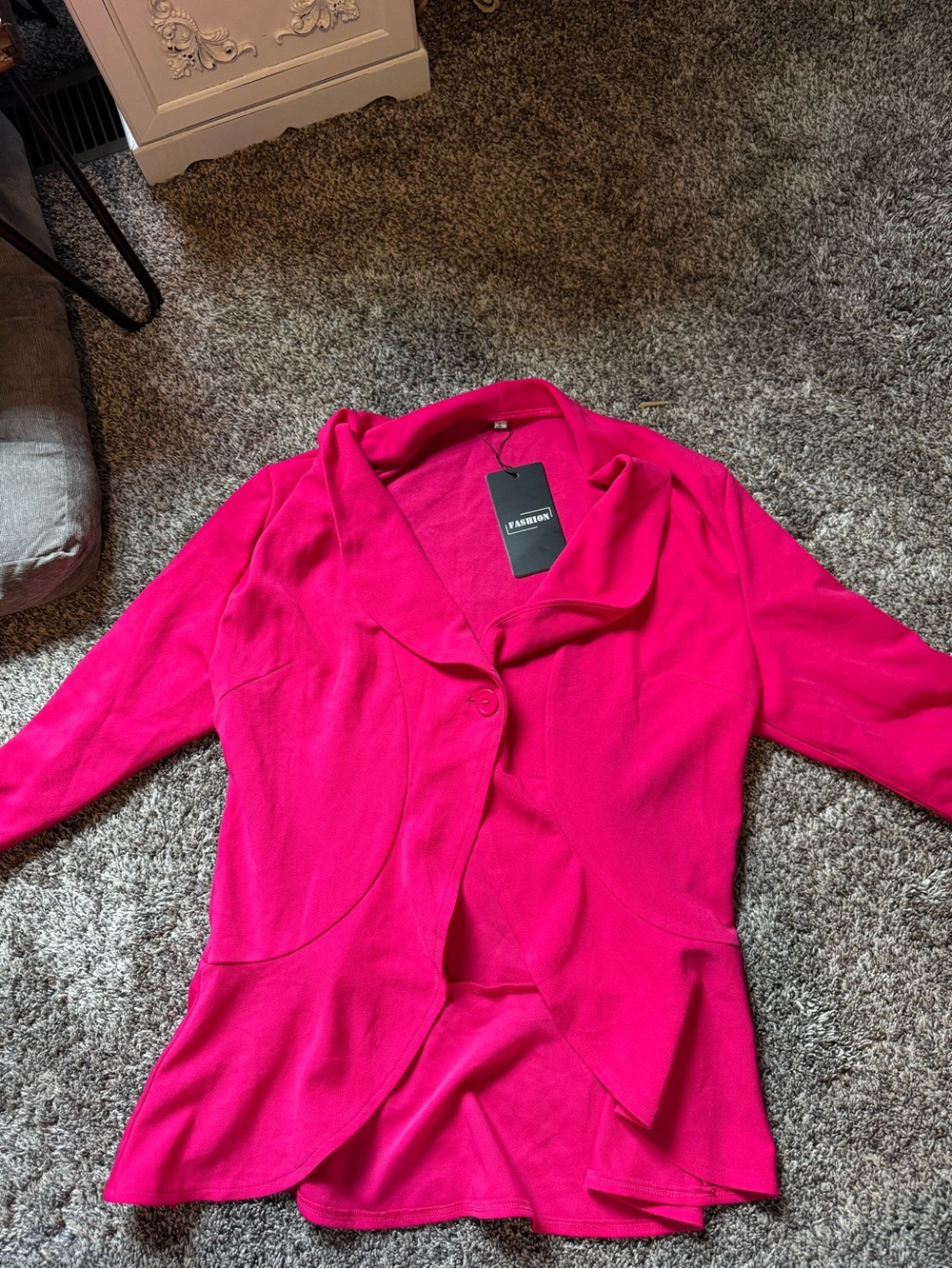 SL Fashions Hot Pink Open-Front Blazer